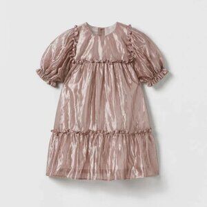 pink shimmery zara girls 4-5 dress
